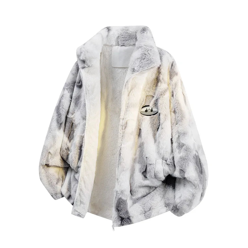 Plus Size Furry Warm Jacket for Effortless Cozy Chic Winter Street Style