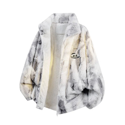 Plus Size Furry Warm Jacket for Effortless Cozy Chic Winter Street Style
