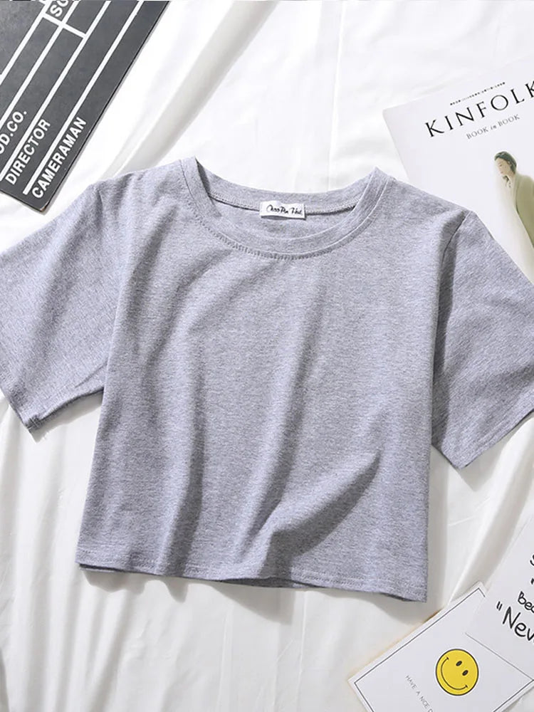 Casual Sport Sleeveless T Shirt For Women 2025 Summer Loose Fit Cropped Fitness Top Polyester Crew Neck With Decoration