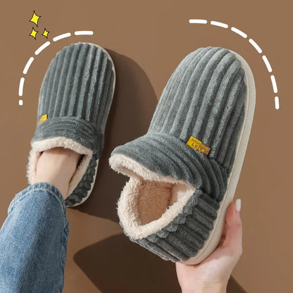 Warm Fluffy Slippers For Women Cozy Faux Fur Cross Indoor Floor Slides Soft Furry Flip Flops For Ladies