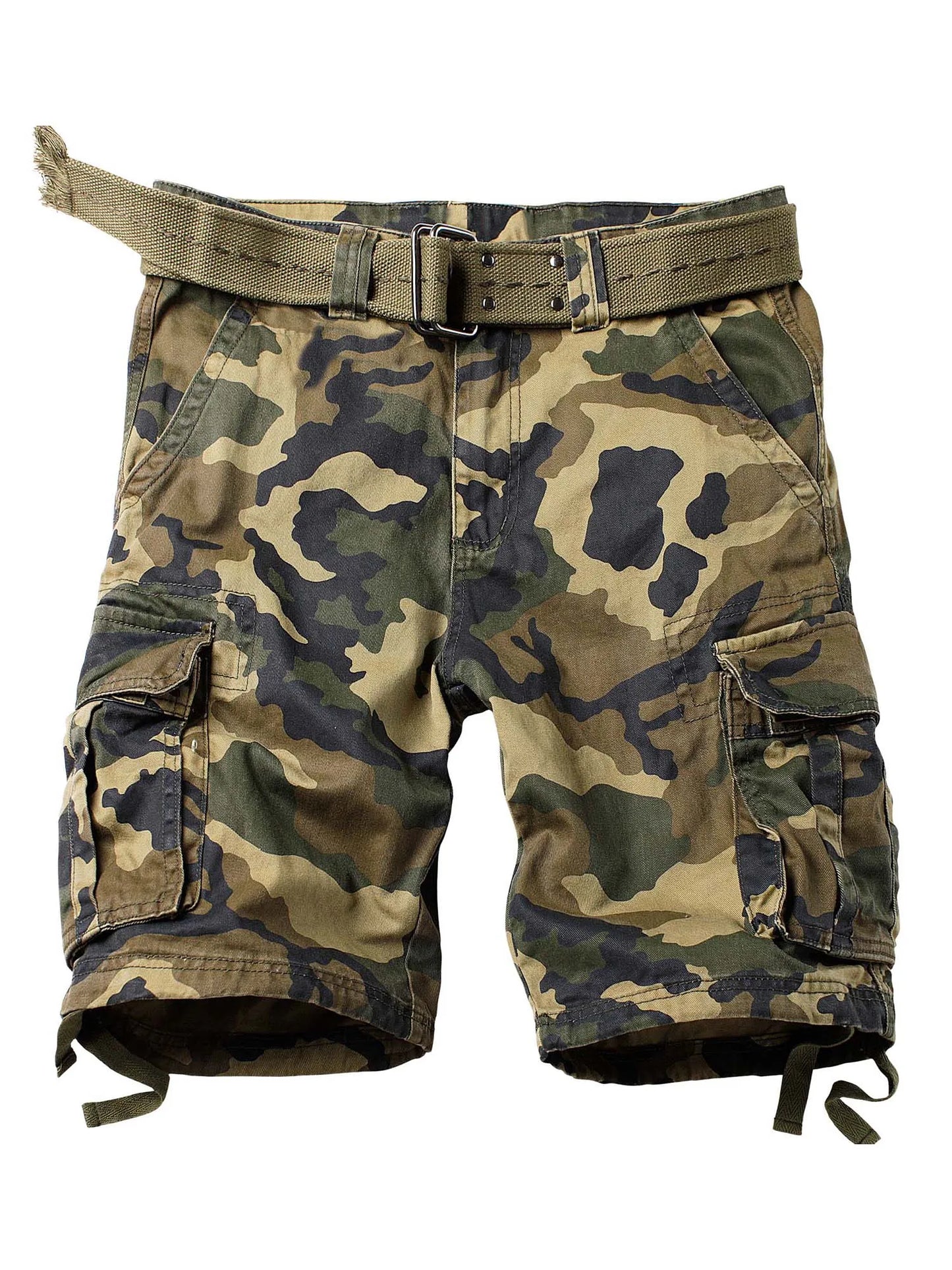 Camouflage Pattern Casual Cotton Mens Cargo Shorts