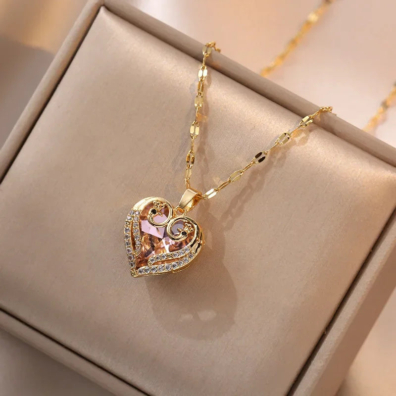 Heart Shaped All Pearl Necklace