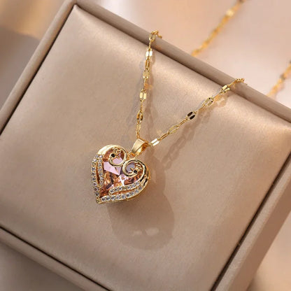 Heart Shaped All Pearl Necklace