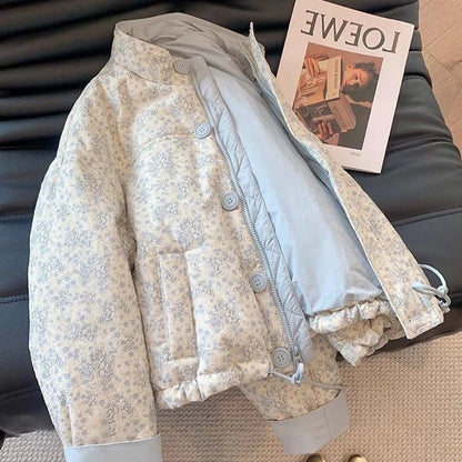 New Winter Fashion Floral Parkas