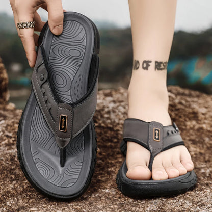 Mens Beach Shoes Slippers Unisex Hollow Out Casual Couple Beach Sandals Flip Flops Non Slip Water Shoes For Men