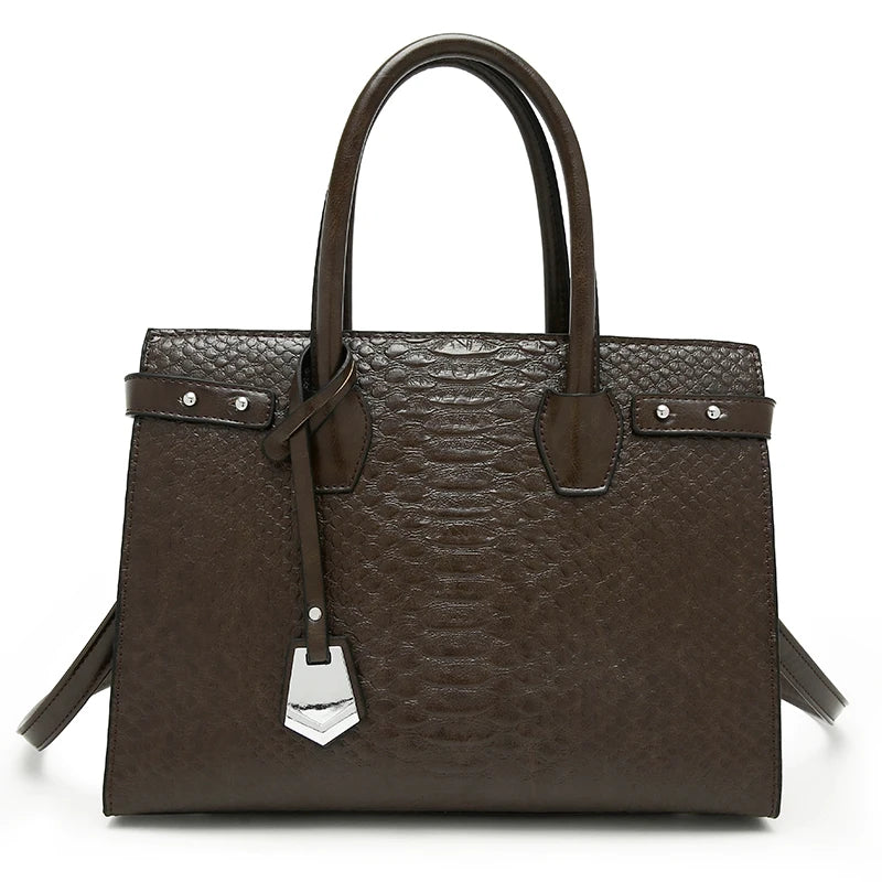 Genuine Leather Flap Cover Luxury Handbags For Women