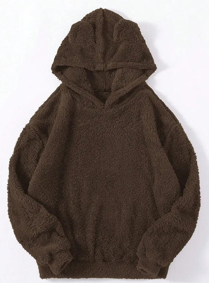 New Cartoon Kitty Ear Hooded Winter Warm Hoodies