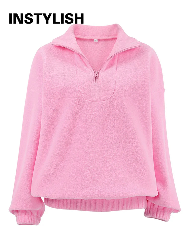 2025 Polar Fleece Hoodie Women S Loose Fit Pullover Sweatshirt For Spring Fall