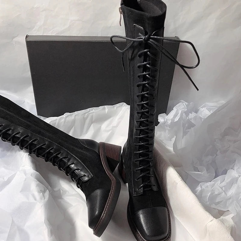 Women Classic Style High Quality Lace Up Boots