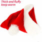 High-Quality Santa Claus Hat: Red Short Plush for Christmas Cheer