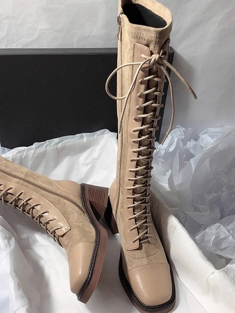 Women Classic Style High Quality Lace Up Boots