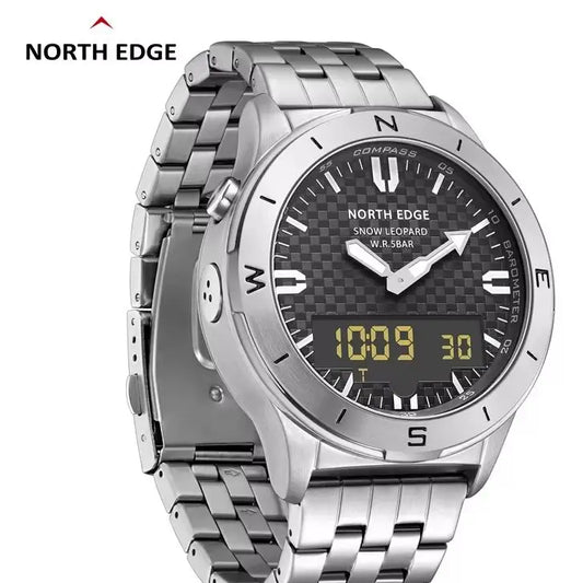 Mens North Edge Stainless Steel Military Type Quartz Analog Watches