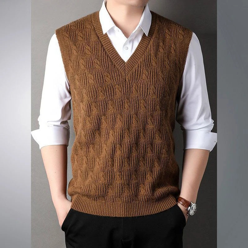 Top Grade Sleeveless Sweater Vest V Neck Fashion For Men