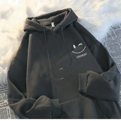 Loose Style Warm Simple Autumn Winter Hoodies