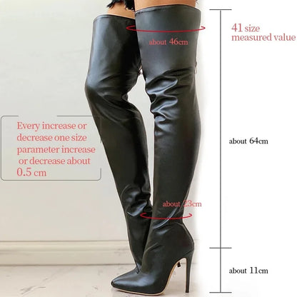 Sexy Stiletto Thigh Boots for Women – Ultra High Heels, Slim Leg Stretch Overknees, Evening & Party Shoes