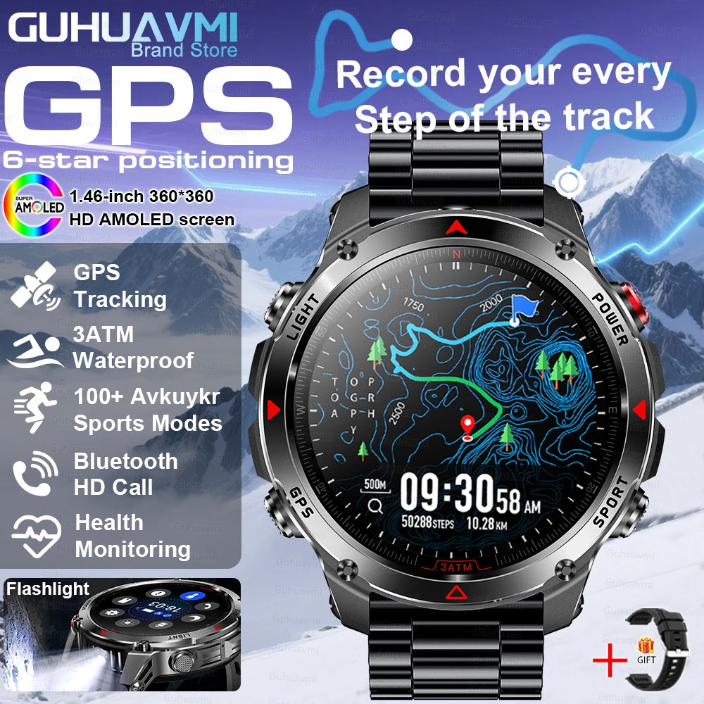 Running Swimming Altimeter Barometer Compass Multi Functional Waterproof Smartwatches