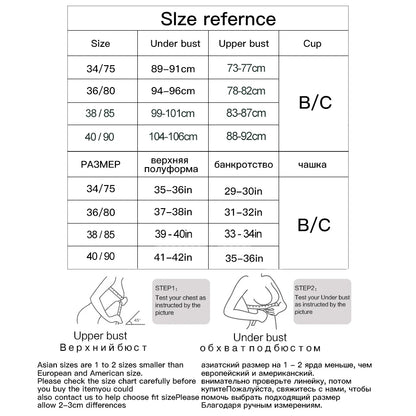 Women Plus Size Lace Embroidery Bra Underwear