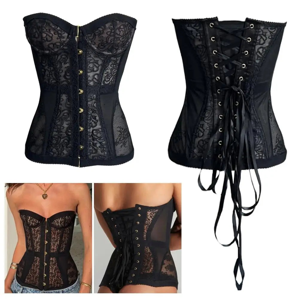 Womens Sleeveless Sexy Strapless Corset Crop Tank Top