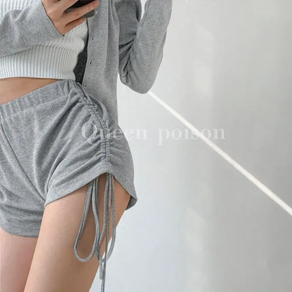 Drawstring Loose Outdoor Sports Shorts For Women