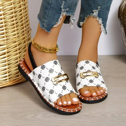 Womens New Beach Fashion Double Layer Sandals
