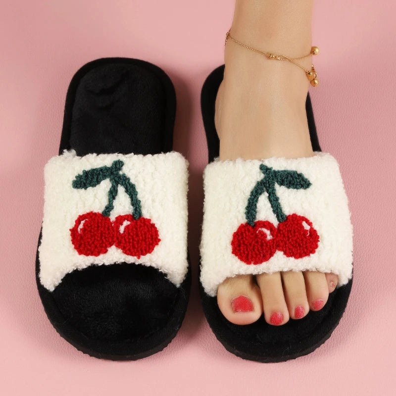 2025 Women S Winter Furry Slippers Non Slip Casual Indoor Flats For Warm Comfort