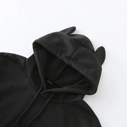 Womens Japanese Graphic Cat Ears Hoodies