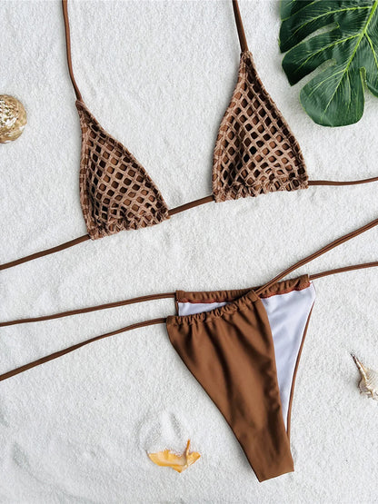 Sunkissed Mesh Bikini & Skirt Set - Ultimate Beach Aesthetic