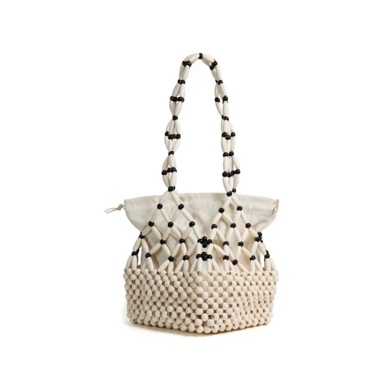 Coastal Vibes: Chic Handmade Wooden Beaded Bag