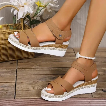 Womens Platform Heel Open Toe Summer Beach Sandals