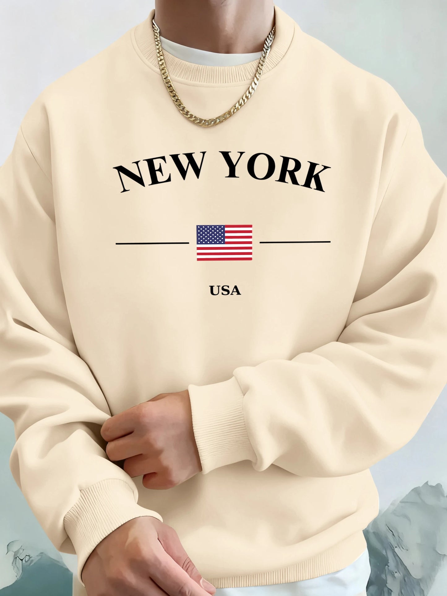 Manhattan New York Printed Crew Neck Sweatshirts