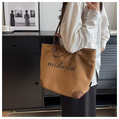 2024 High-End Women's Canvas Shoulder Tote Bag