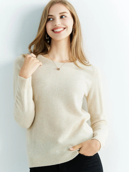 2025 Autumn Winter Loose Large Size Cashmere Sweater For Women Korean Mid Length 100 Pure Merino Wool Knit French Pullover Jumper