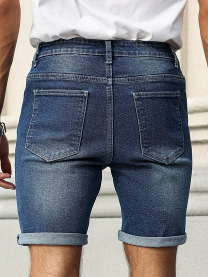 Mens Trendy Disstressed Summer Denim Shorts