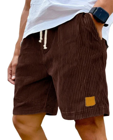 Vintage English Style Corduroy Casual Men Shorts