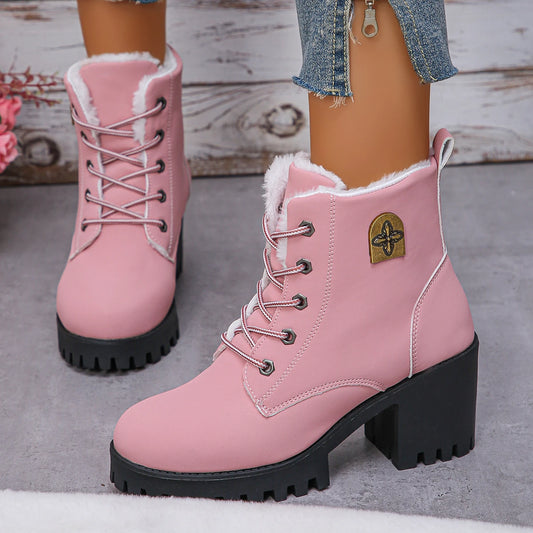 New Comfortable Womens Winter Boots Warm Fashionable Knee High Snow Boots With Thick Soles Slimming Design