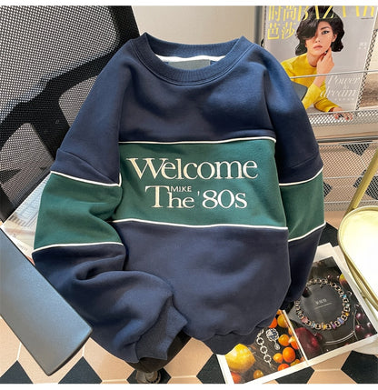 Welcome the Mike 80s Simple Women Oversized Sweatshirts
