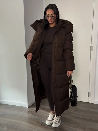 2025 New Womens Winter Parka Thick Warm Hooded Down Cotton Coat Loose Puffer Jacket Windproof Snow Overcoat With Pockets