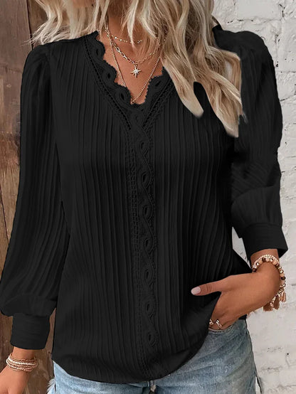Elegant Lace Plus Size Summer Top Bloues For Women