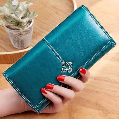 Womens Large Long Card Holder Wallets