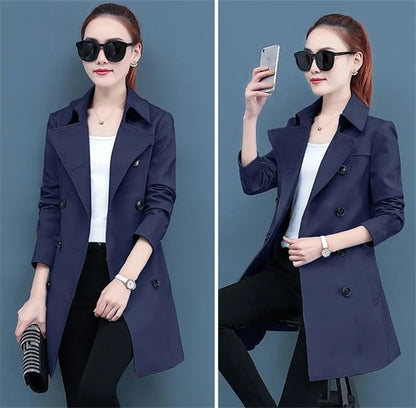 New Solid Khaki Trench Coats