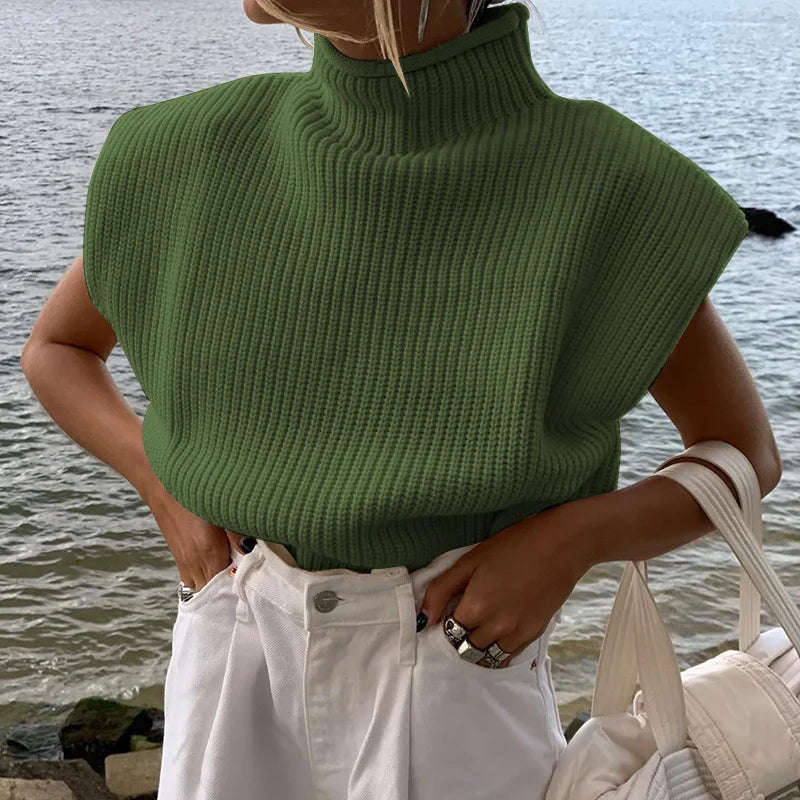 New Fashion Knitted Turtleneck Vests