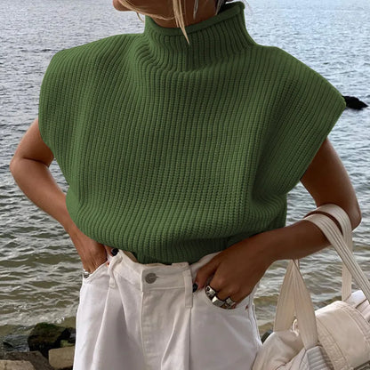 New Fashion Knitted Turtleneck Vests