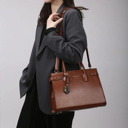 Genuine Leather Flap Cover Luxury Handbags For Women