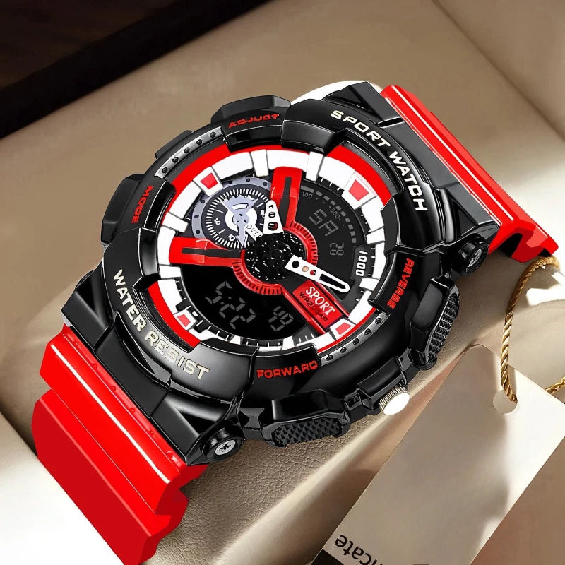 Mens Casual Muscular Sport Digital Analog Watch