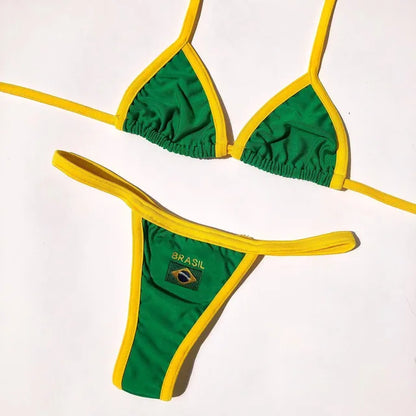 BRASIL Festival Country Hot Sexy Two Pieces Bikini