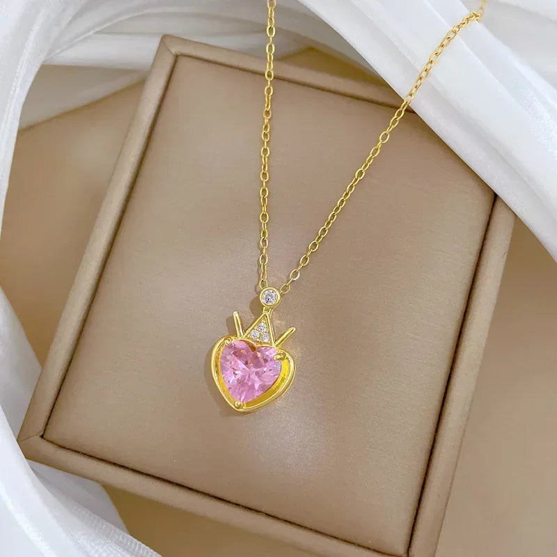 Heart Shaped All Pearl Necklace
