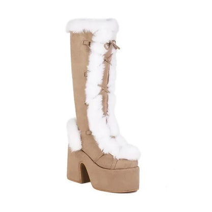 New Winter Style Warm Platform Heel Women Boots