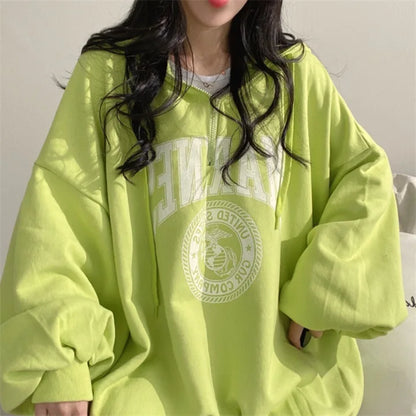 New Womens 9317 Cool Winter Style Loose Hoodies
