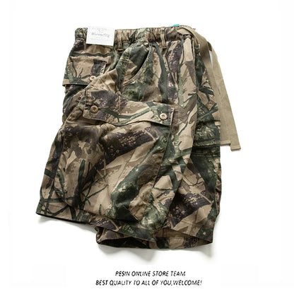 Mens Military Style Camouflage Cargo Shorts