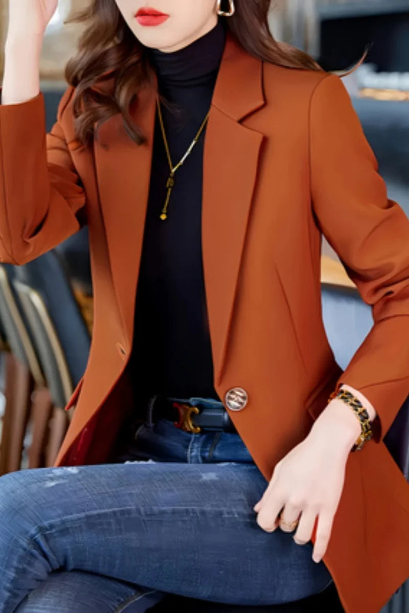 Casual Shiny Office Fashion Blazer Jackets